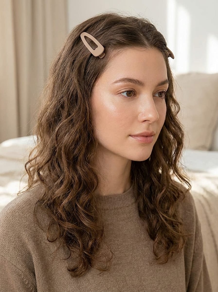 Half-up mit Mini Clips - Half-up Frisur